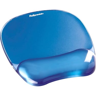 Fellowes Crystals Gel Mouse Pad Wrist Rest Blue 91141