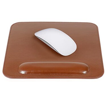 Londo Leather Mouse Pad with Wrist Rest Ergonomic Support NonSlip Base Smooth Surface