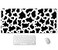SSOIU White Black Cow Pattern Desk Pad Personalized Desk Mat Cow Print Desk Mat Cute Desk Pad Extended Gaming Mouse Pad 355x157 in Large NonSlip Rubber Base Mousepad with Stitched Edges