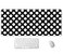 SSOIU Extended Gaming Mouse Pad 355x157 in Large Stable Rubber Base Mousepad with Stitched Edges Keyboard Mouse Mat Desk Pad for Work Game Office Home Black and White Polka Dot