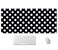 SSOIU Extended Gaming Mouse Pad 355x157 in Large Stable Rubber Base Mousepad with Stitched Edges Keyboard Mouse Mat Desk Pad for Work Game Office Home Black and White Polka Dot