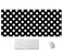 SSOIU Extended Gaming Mouse Pad 355x157 in Large Stable Rubber Base Mousepad with Stitched Edges Keyboard Mouse Mat Desk Pad for Work Game Office Home Black and White Polka Dot