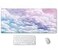 SSOIU Watercolor Pastel Sky Desk Mat Cloud and Pink Sky Extended Mouse Pad XXL Gaming Mouse Pad 355x157inch