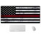 SSOIU Extended Gaming Mouse Pad 355x157 in Large Stable Rubber Base Mousepad with Stitched Edges Keyboard Mouse Mat Desk Pad for Work Game Office Home Fire Fighter Thin Red Line Flag