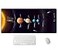 SSOIU Extended Gaming Mouse Pad XXL ArtSo Large Keyboard Mat Long Mousepad Desk Decor Writing Pad Non Slip Rubber Base Stitched Edges for Work 355 x 157 Solar System with Scientific Information