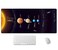 SSOIU Extended Gaming Mouse Pad XXL ArtSo Large Keyboard Mat Long Mousepad Desk Decor Writing Pad Non Slip Rubber Base Stitched Edges for Work 355 x 157 Solar System with Scientific Information