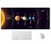 SSOIU Extended Gaming Mouse Pad XXL ArtSo Large Keyboard Mat Long Mousepad Desk Decor Writing Pad Non Slip Rubber Base Stitched Edges for Work 355 x 157 Solar System with Scientific Information