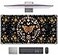TENG DA QING Moth Desk Pad Mushroom Phase Moon Phase Desk Mat Boho Flowers and Leaves Computer Big Mouse Pad Washable Cloth NonSlip Rubber Base Keyboard Pad Mouse Mat for Office with Stitched Eges 315