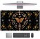 TENG DA QING Moth Desk Pad Mushroom Phase Moon Phase Desk Mat Boho Flowers and Leaves Computer Big Mouse Pad Washable Cloth NonSlip Rubber Base Keyboard Pad Mouse Mat for Office with Stitched Eges 315