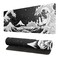 Siski Black and White Japanese Wave Dragon Gaming Mouse Pad Abstract Mat with NonSlip Rubber Base 315x118 Inch Stitched Edges Desk Pad for Office and Home