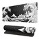 Siski Black and White Japanese Wave Dragon Gaming Mouse Pad Abstract Mat with NonSlip Rubber Base 315x118 Inch Stitched Edges Desk Pad for Office and Home