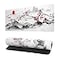 Siski Japanese Cherry Blossom Gaming Mouse Pad 276x118 Inch Pink Full Desk Sakura Large NonSlip Rubber Base Waterproof Big Keyboard Mat With Stitched Edges for Office