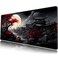 Mechanical Cattle Riverside Full Moon Desk Mat Japanese Desk Pad Black Red Large Mouse Pad Gaming Mousepad Extended XXL Keyboard Pad 315 x 118 in Laptop Computer Mouse Keyboard Mat for Office Decor