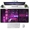CYZFF Purple Gaming Mousepad Japanese Desk Mat XXL Extended Anime Cool Large Mouse Pad Keyboard Mouse Mat Desk Pad for Computer Laptop Gamers 315X157 NonSlip Rubber Base with Stitched Edges