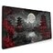 Sweetshow Japanese Mouse Pad XXL 354 X 157 Inch Black Red Design Style Extended Large Gaming Mousepad Keyboard Full Desk Mat NonSlip Rubber Base Stitched Edges for Home Office