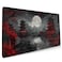 Sweetshow Japanese Mouse Pad XXL 354 X 157 Inch Black Red Design Style Extended Large Gaming Mousepad Keyboard Full Desk Mat NonSlip Rubber Base Stitched Edges for Home Office