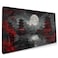 Sweetshow Japanese Mouse Pad XXL 354 X 157 Inch Black Red Design Style Extended Large Gaming Mousepad Keyboard Full Desk Mat NonSlip Rubber Base Stitched Edges for Home Office