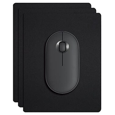 Cyanbone Small Mouse Pad 3 Pack Mini Mouse Pads for Wireless Mouse and Laptop Computer Portable Mousepad with NonSlip Rubber Base Waterproof Surface Black 55 x 7 in