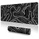 UJoowalk Topographic Gaming Mouse Pad Large Black and White 315 x 118 in