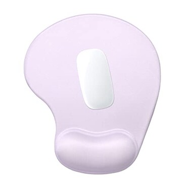 Hsurbtra Ergonomic Mouse Pad with Wrist Rest Support Gel Mouse Pads with NonSlip PU Base Pain Relief Memory Foam Computer Mat Cute Office Supplies Desk Decro Accessories Vanilla Purple