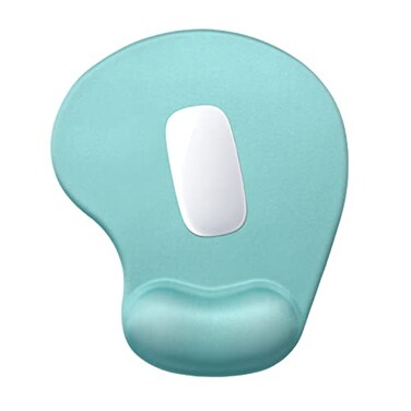 Hsurbtra Ergonomic Mouse Pad with Wrist Rest Support Gel Mouse Pads with NonSlip PU Base Pain Relief Memory Foam Computer Mat Cute Office Supplies Desk Decro Accessories Malachite Green
