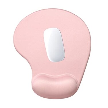 Hsurbtra Ergonomic Mouse Pad with Wrist Rest Support Gel Mouse Pads with NonSlip PU Base Pain Relief Memory Foam Computer Mat Cute Office Supplies Desk Decro Accessories Pink