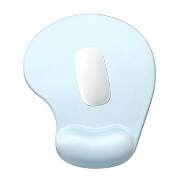 Hsurbtra Ergonomic Mouse Pad with Wrist Rest Support Gel Mouse Pads with NonSlip PU Base Pain Relief Memory Foam Computer Mat Cute Office Supplies Desk Decro Accessories Sky Blue