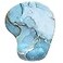 Hsurbtra Ergonomic Mouse Pad with Wrist Rest Support Gel Mouse Pads with NonSlip PU Base Pain Relief Memory Foam Computer Mat Cute Office Supplies Desk Decro Accessories Blue Marble
