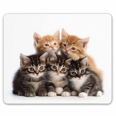 Smooffly Cats Mouse pad for Computers Kittens Family Cats Mouse Pad