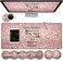 Yuxcfhjfe Large Gaming Mouse PadExtended Office Desk MatWaterproof Desk Writing Pad for Home Ergonomic Mouse Keyboard Wrist RestWork Hard Inspirational Quotes Laptop Desk Pad Pink Mousepad Wrist Suppo