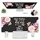 Yuxcfhjfe Large Gaming Mouse Pad Long Extended XL Ergonomic Mousepad Desk Pad Large Rubber Mice Pads Stitched Edges 315 X 118 Cup Coaster Flower Stay Positive Work Hard and Make It Happen Peony