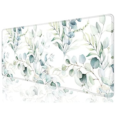 Niniubye Desk Mat 32 x 12 XXL Extended Large Gaming Mouse Pad Desktop Decor Desk Pad Cute Men Women Office Supplies and Accessories XL Mouse Mat for Laptop Keyboard Minimalism White Flower