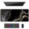 Auhoahsil Desk Pad XL Extended Large Gaming Mouse Pad 315 x 118 Inch Waterproof Mousepad with Stitched Edges NonSlip Computer Keyboard Laptop Mat for Women Men Office Work Black Gold River