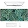 Auhoahsil Desk Pad XL Extended Large Gaming Mouse Pad 315 x 118 Inch Waterproof Mousepad with Stitched Edge NonSlip Computer Keyboard Laptop Mat for Women Men Office Work Teal Tropical Leaves