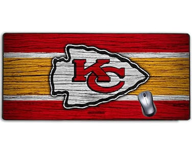 Mialtry Large Gaming Mouse PadStitched Edges Extended Mousepad with NonSlip Rubber Base for Laptop Computer Desktop KeyboardFootball Fans Red Orange Design Mat