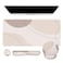 iCasso Large Gaming Mouse Pad Wrist Support Set Desk Mat 4in1 XXL Mousepad Keyboard Wrist RestMouse Wrist RestCoaster Set with Ergonomic Design for Home Office Table ComputerBrown Art