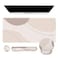 iCasso Large Gaming Mouse Pad Wrist Support Set Desk Mat 4in1 XXL Mousepad Keyboard Wrist RestMouse Wrist RestCoaster Set with Ergonomic Design for Home Office Table ComputerBrown Art
