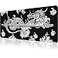 PTPLMM Japanese Dragon Large Gaming Mouse Pad for Desk Black Mouse Pad Gaming Mouse Mat Desk Pad NonSlip Base Computer Pad Keyboard Mat 315x118in XL Mousepad with Stitched Edge for Home Office