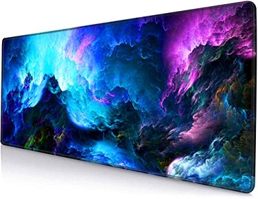 SANWUMIAN Gaming Mouse Pad Large NonSlip Rubber Base Mousepad Keyboard Mouse Mat Desk Pad with Stitched Edges 315x118inch Dazzling Galaxy