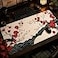 AQQA Japanese Desk Mat Cherry Blossom Waves Large Gaming Mouse Pad XL Anime Gaming Keyboard Mat NonSlip Rubber Base Mousepad Desk Decor for Women Home Office 315x157