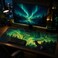 AQQA Gaming Mouse Pad Aurora Forest Background Pattern XXL Professional Large Mousepad NonSlip Waterproof Rubber Base Mouse Mat for OfficeComputerKeyboardand Home Desk Pad 314 x 157 Inch