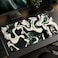 AQQA Abstract Topographic Map Green and White Pattern with Lines Gaming Mouse Pad Long XL Desk Mat for Desktop Mousepad with NonSlip Base Stitched Edge Keyboard Mat for Office Home 315 x 157