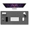 Auhoahsil Felt Desk Mat Minimalist Large Mouse Pad XXL 355 x 157 in Desk Matt for Desktop Keyboard Laptop Computer Office Work from Home Gaming Gray