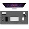 Auhoahsil Felt Desk Mat Minimalist Large Mouse Pad XXL 355 x 157 in Desk Matt for Desktop Keyboard Laptop Computer Office Work from Home Gaming Gray