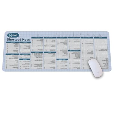 Designfullprint Autodesk Revit Shortcut Keys Mouse Mat Revit Cheat Sheet Revit Quick Reference Extra Large Mousepad Gift for Architect Office Desk Decor Desk Mat KMH