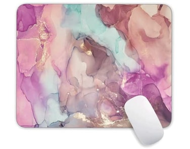 XWYSAW Rose Pink Gold Marble Mouse Pad Gaming Mouse Mat with Custom Design Square Waterproof Mouse Pad NonSlip Rubber Base MousePads for Office Home Laptop Travel 95x79x012 Inch