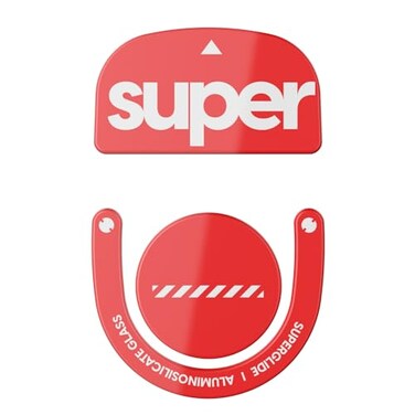 Pulsar Gaming Gears Superglide2 New Controllable Speed Textured Surface Smoothest Mouse FeetSkates Made with Ultra Strong Glass Smooth and Durable Sole for Logitech G Pro X Superlight2 TypeC Red