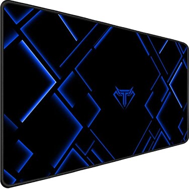 TEDNETGO Large Extended Gaming Mouse Pad Long Mouse Pads Extra Large Big Mouse Pad with Stitched Edge XXL NonSlip Computer Computer Keyboard Mat for GamerDesktopOfficeHomeBlue