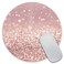 Amcove Rose Gold Rainbow Glitter Gaming Round Mouse Pad Custom DesignFashion NonSlip Rubber Square Mousepad for Present Support Computers Laptop 79 x 79 x 012 Inch