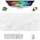 Auhoahsil Extended Mouse Pad XXL Gaming Mouse Pads Large Big Mousepad Laptop Computer Keyboard Mat Desk Pad with NonSlip Base and Stitched Edge for Gaming Office 355 x 157 inch White Marble